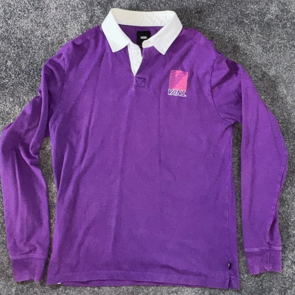 Vans Long Slevve Polo Shirt S Small